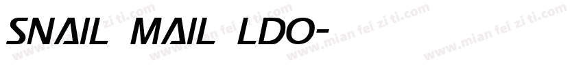 Snail Mail LDO字体转换